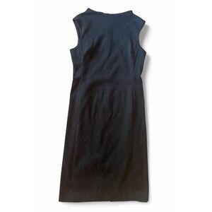 Vintage David Warren New York Women 12 Boat-Neck/ Zip Back Cocktail Dress Black